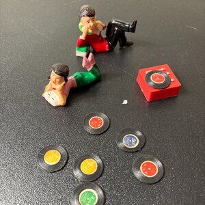 9 pc. 1950's Cake Topper Set Music Sock Hop